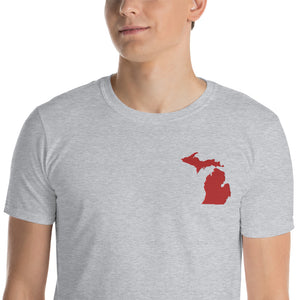 Michigan Unisex T-Shirt - Red Embroidery