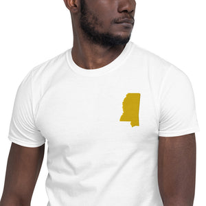 Mississippi Unisex T-Shirt - Gold Embroidery