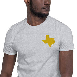 Texas Unisex T-Shirt - Gold Embroidery