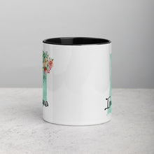 Load image into Gallery viewer, Indiana IN Map Floral Mug - 11 oz