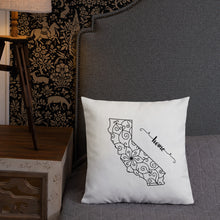 Load image into Gallery viewer, California CA State Map Premium Pillow