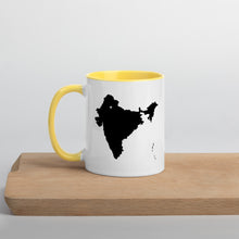 Load image into Gallery viewer, India Map Coffee Mug with Color Inside - 11 oz