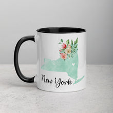 Load image into Gallery viewer, New York NY Map Floral Mug - 11 oz