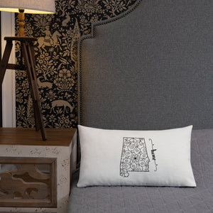 Alabama AL State Map Premium Pillow