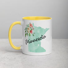 Load image into Gallery viewer, Minnesota MN Map Floral Mug - 11 oz