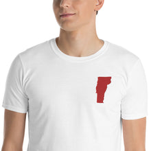 Load image into Gallery viewer, Vermont Unisex T-Shirt - Red Embroidery