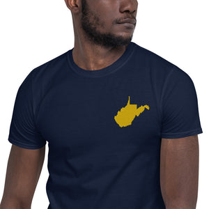 West Virginia Unisex T-Shirt - Gold Embroidery