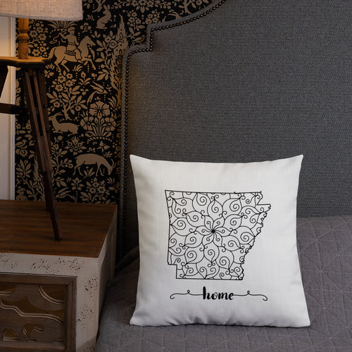Arkansas AR State Map Premium Pillow
