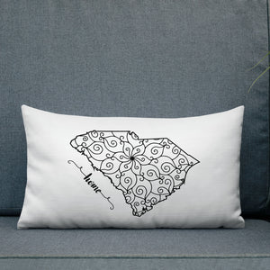 South Carolina SC State Map Premium Pillow