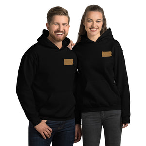 Pennsylvania Embroidered Unisex Hoodie - Old Gold