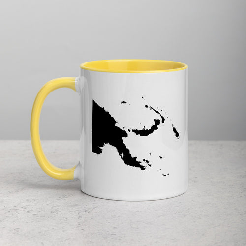 Papua New Guinea Map Mug with Color Inside - 11 oz