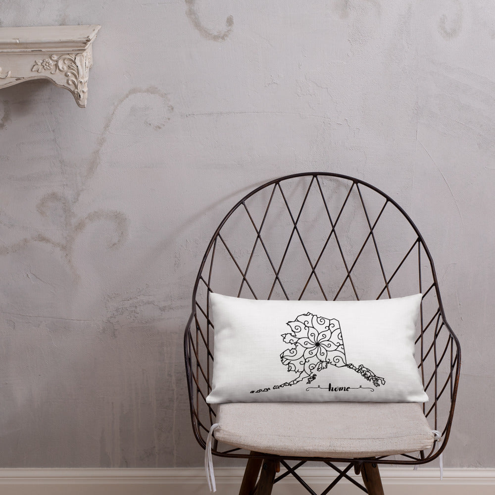 Alaska AK State Map Premium Pillow
