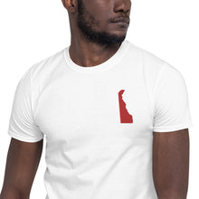 Load image into Gallery viewer, Delaware Unisex T-Shirt - Red Embroidery