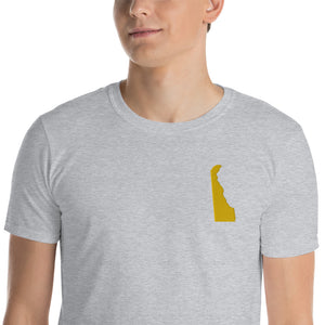 Delaware Unisex T-Shirt - Gold Embroidery