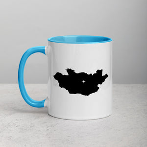Mongolia Map Mug with Color Inside - 11 oz