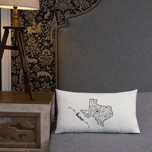 Texas TX State Map Premium Pillow