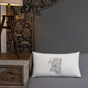 Mississippi MS State Map Premium Pillow