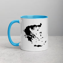 Load image into Gallery viewer, Greece Map Coffee Mug with Color Inside - 11 oz
