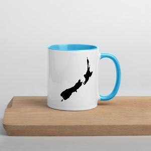 New Zealand Map Mug with Color Inside - 11 oz