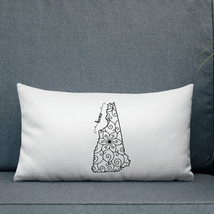 New Hampshire NH State Map Premium Pillow