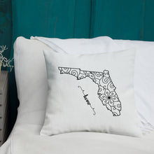 Load image into Gallery viewer, Florida FL State Map Premium Pillow