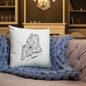 Maine ME State Map Premium Pillow