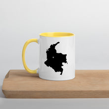Load image into Gallery viewer, Colombia Map Coffee Mug with Color Inside - 11 oz