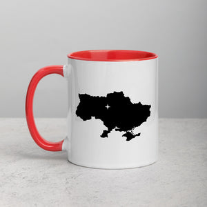 Ukraine Map Coffee Mug with Color Inside - 11 oz