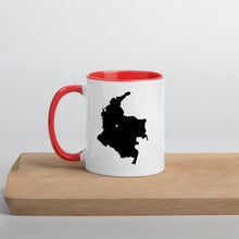 Load image into Gallery viewer, Colombia Map Coffee Mug with Color Inside - 11 oz