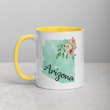 Load image into Gallery viewer, Arizona AZ Map Floral Mug - 11 oz