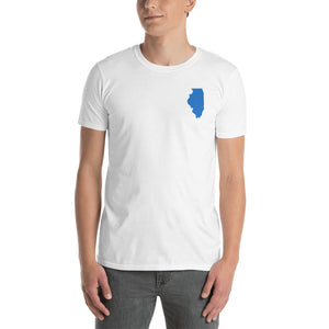 Illinois Unisex T-Shirt - Blue Embroidery