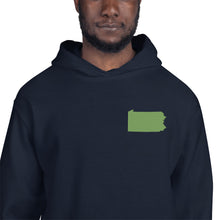 Load image into Gallery viewer, Pennsylvania Embroidered Unisex Hoodie - Green