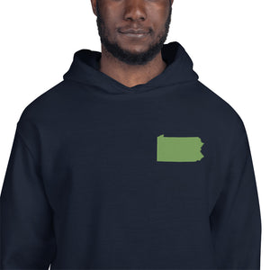 Pennsylvania Embroidered Unisex Hoodie - Green