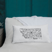 Load image into Gallery viewer, Montana MT State Map Premium Pillow