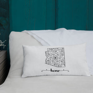 Arizona State Map Premium Pillow - MissionMint