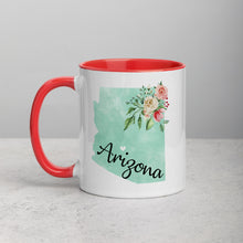Load image into Gallery viewer, Arizona AZ Map Floral Mug - 11 oz