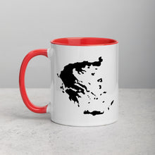 Load image into Gallery viewer, Greece Map Coffee Mug with Color Inside - 11 oz