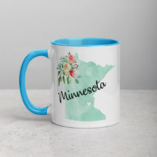 Load image into Gallery viewer, Minnesota MN Map Floral Mug - 11 oz