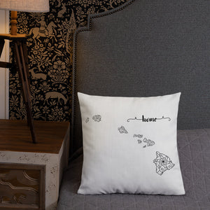 Hawaii HI State Map Premium Pillow
