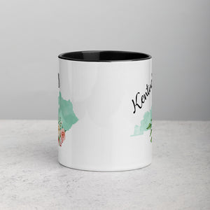 Kentucky KY Map Floral Mug - 11 oz