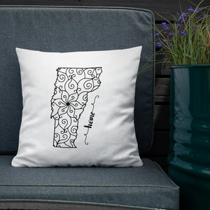 Vermont VT State Map Premium Pillow