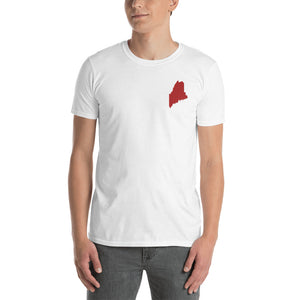 Maine Unisex T-Shirt - Red Embroidery