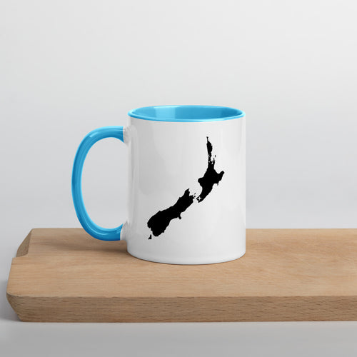 New Zealand Map Mug with Color Inside - 11 oz