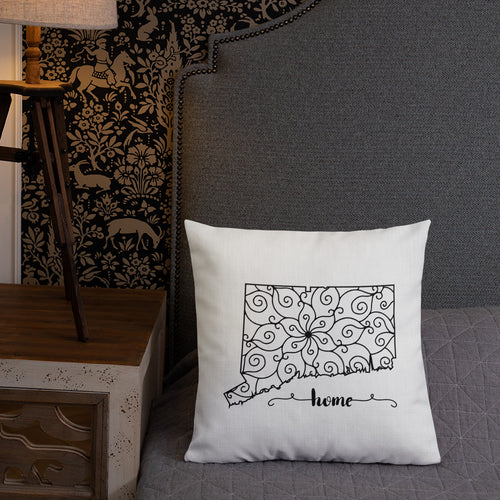 Connecticut CT State Map Premium Pillow