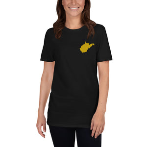 West Virginia Unisex T-Shirt - Gold Embroidery