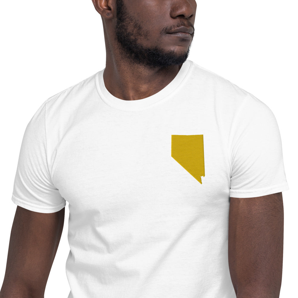 Nevada Unisex T-Shirt - Gold Embroidery