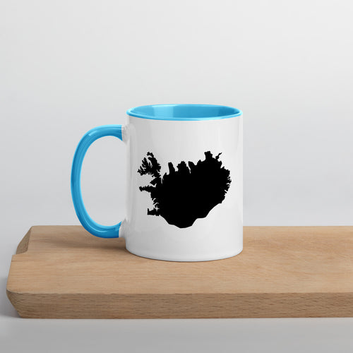 Iceland Map Coffee Mug with Color Inside - 11 oz