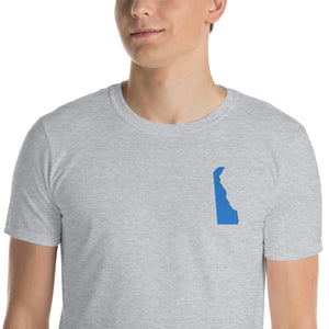 Delaware Unisex T-Shirt - Blue Embroidery