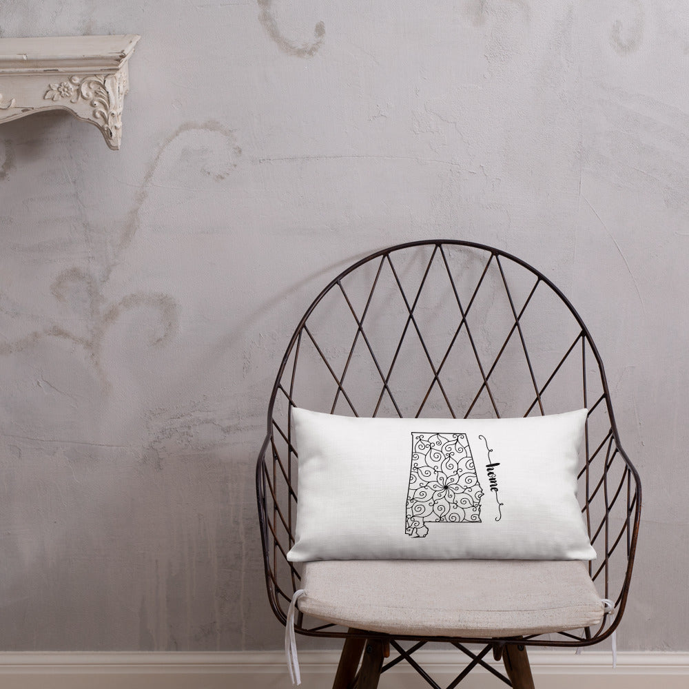 Alabama AL State Map Premium Pillow