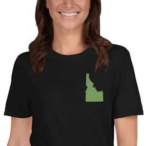 Idaho Unisex T-Shirt - Green Embroidery